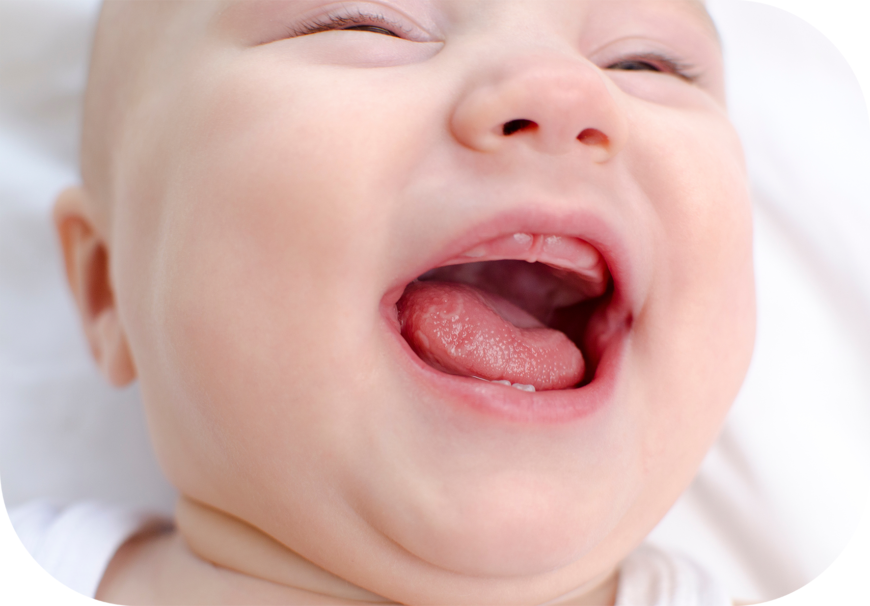 Higiene bucal en bebés antes de la salida de los dientes