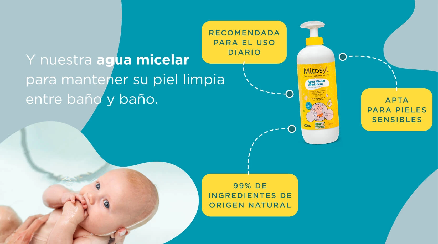 agua micelar para bebés