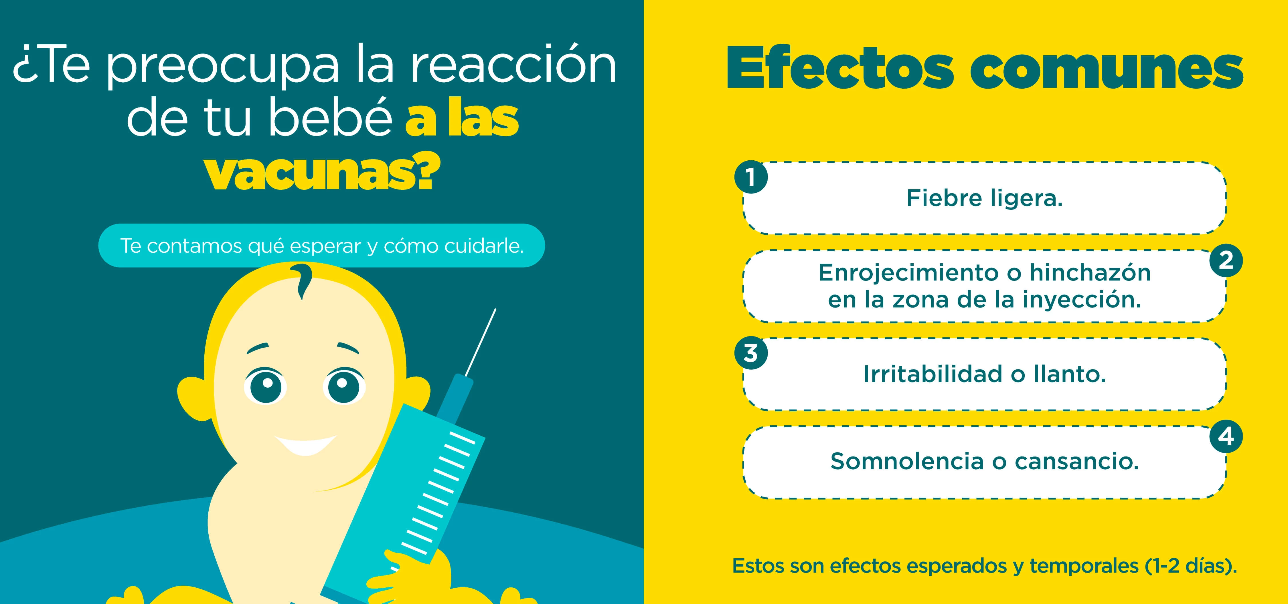 posibles efectos secundarios de las vacunas en bebés